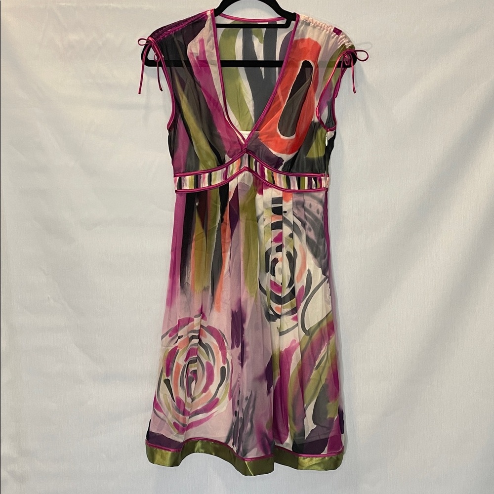 Sue Wong Sleeveless Silk Chiffon Dress